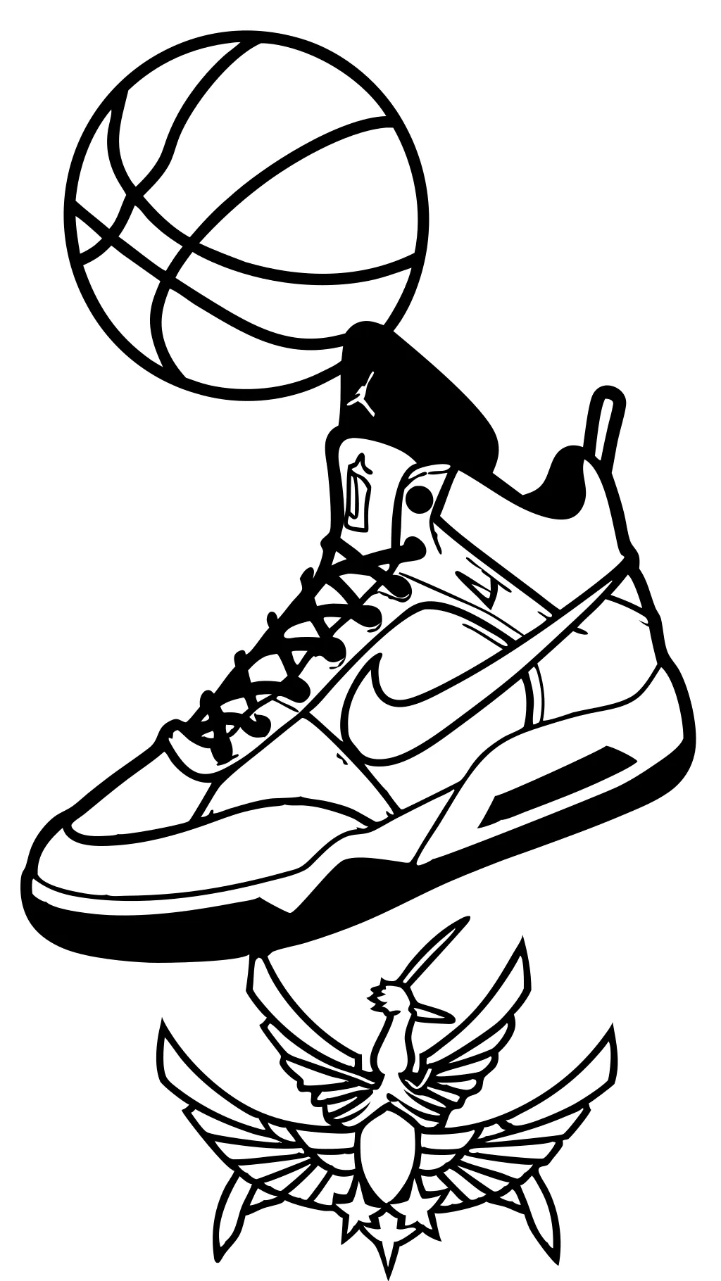 coloriage nike jordan